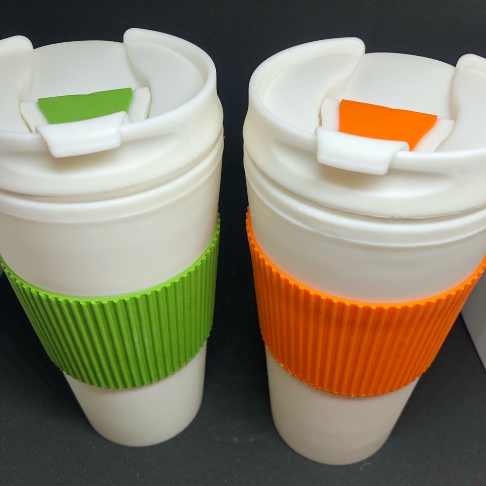 Coffee travel mugs new with tags